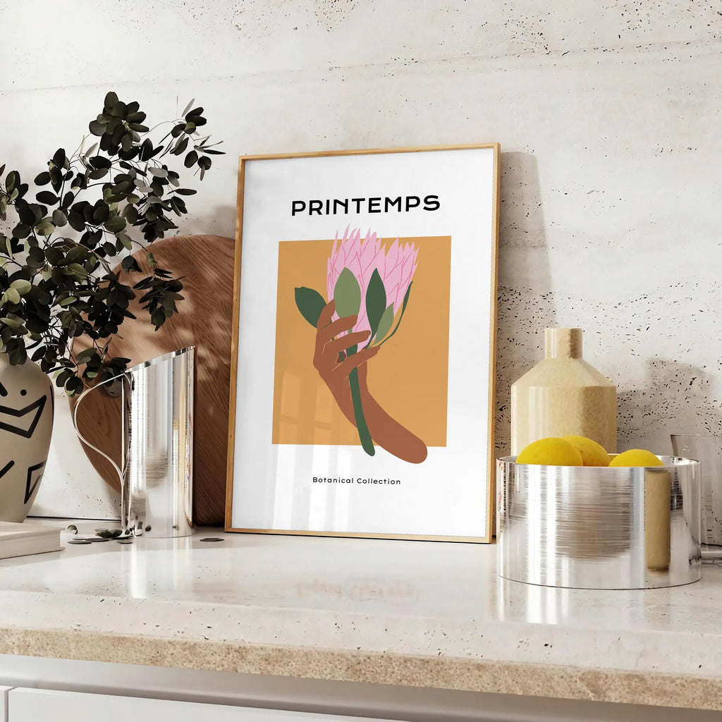 space captivating Botanical 16 poster prints lush greens vibrant oranges exquisite wall art touch nature room unique gift sizes A4 cm A0 decor today